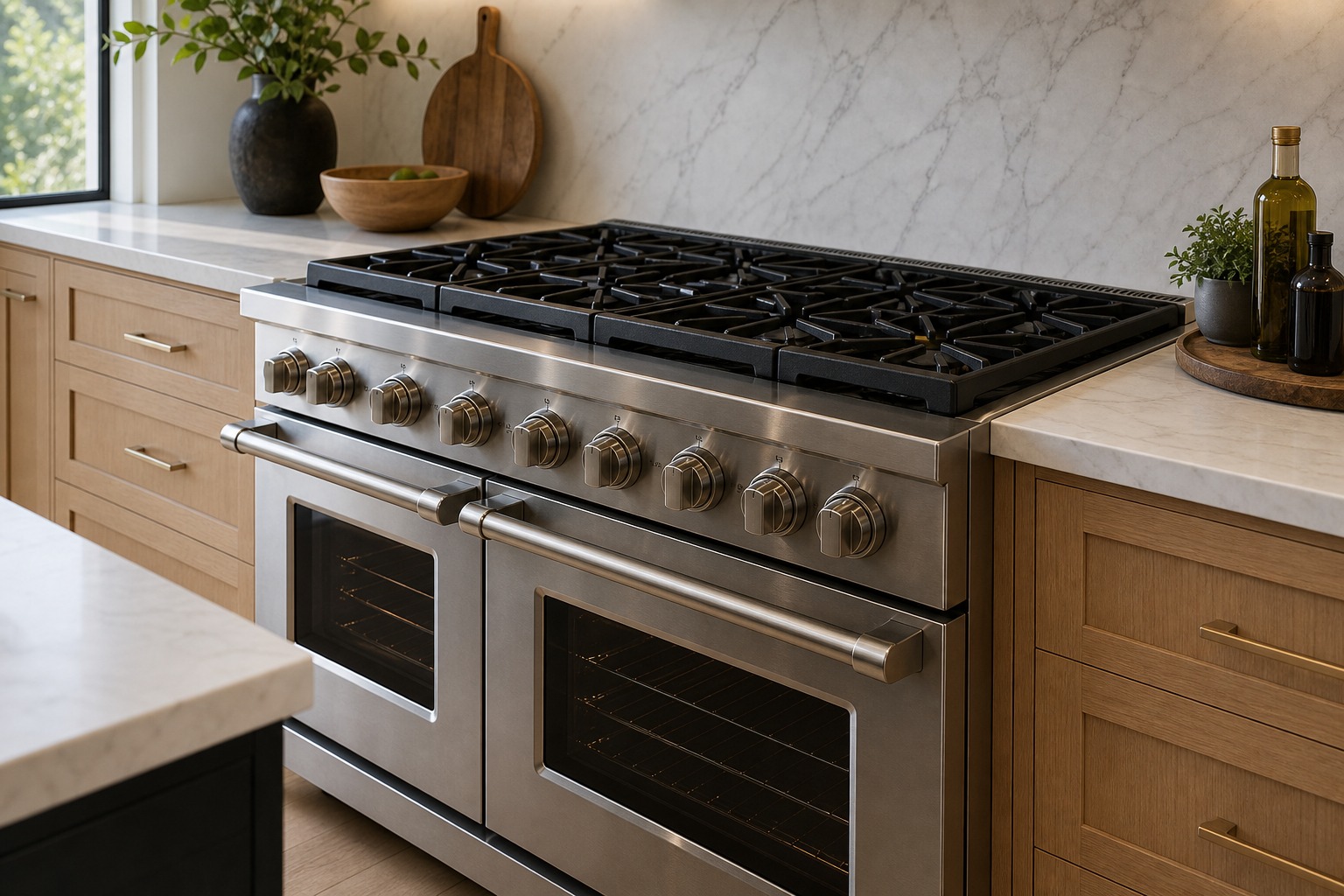 Viking professional range serviced in a Santa Clara kitchen